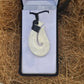 Handcarved Traditionally Bound Fish Hook Bone Carving Pendant - Hei Matau - Rivendell Shop