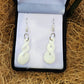 Handcarved Double Twist Bone Carving Earrings - Pikorua - Rivendell Shop