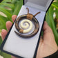 Koru Bone Pendant with Wood - Rivendell Shop