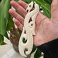 Manaia Large Bone Pendant with Paua - Rivendell Shop