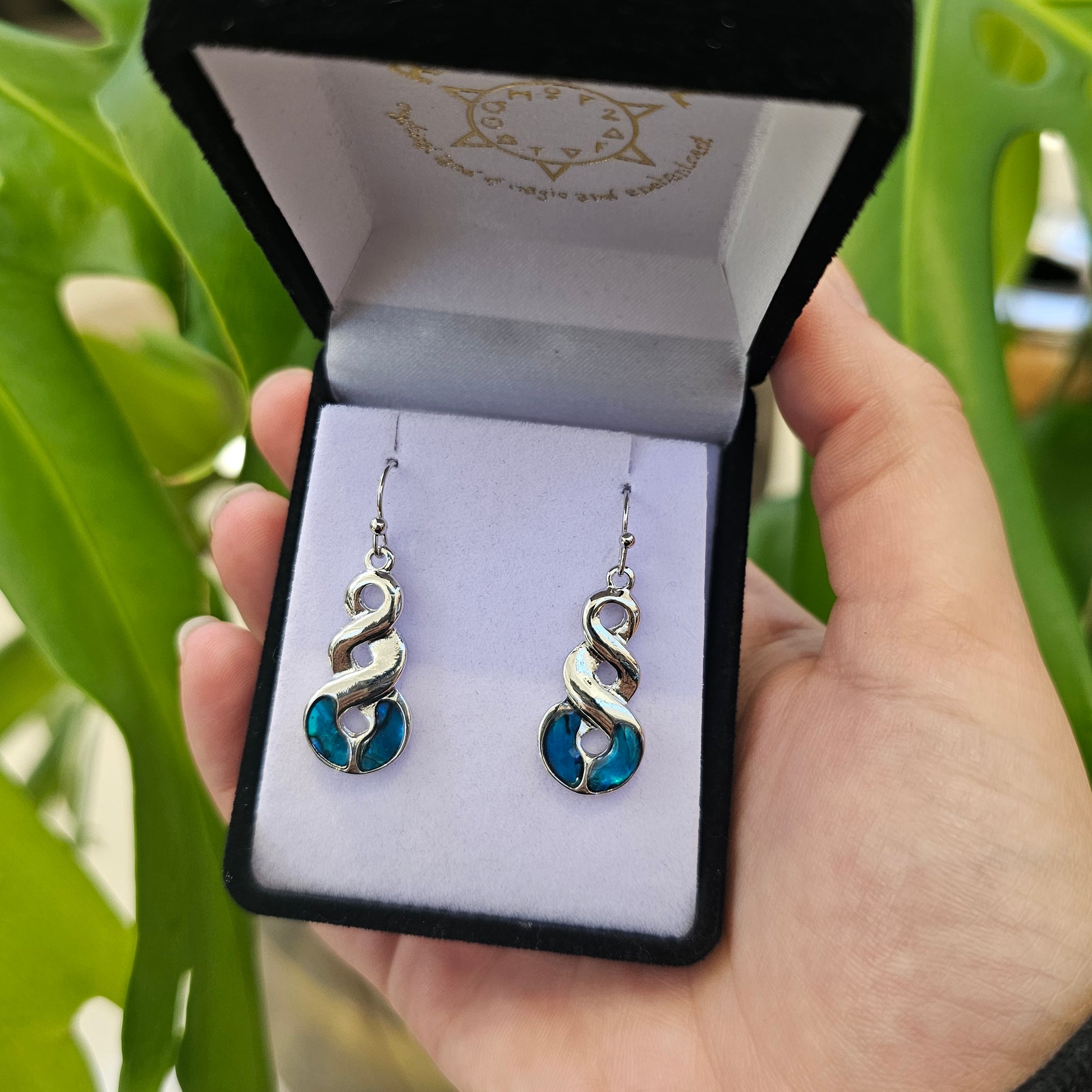 Paua Earrings - Pikorua (Twist) - Rivendell Shop