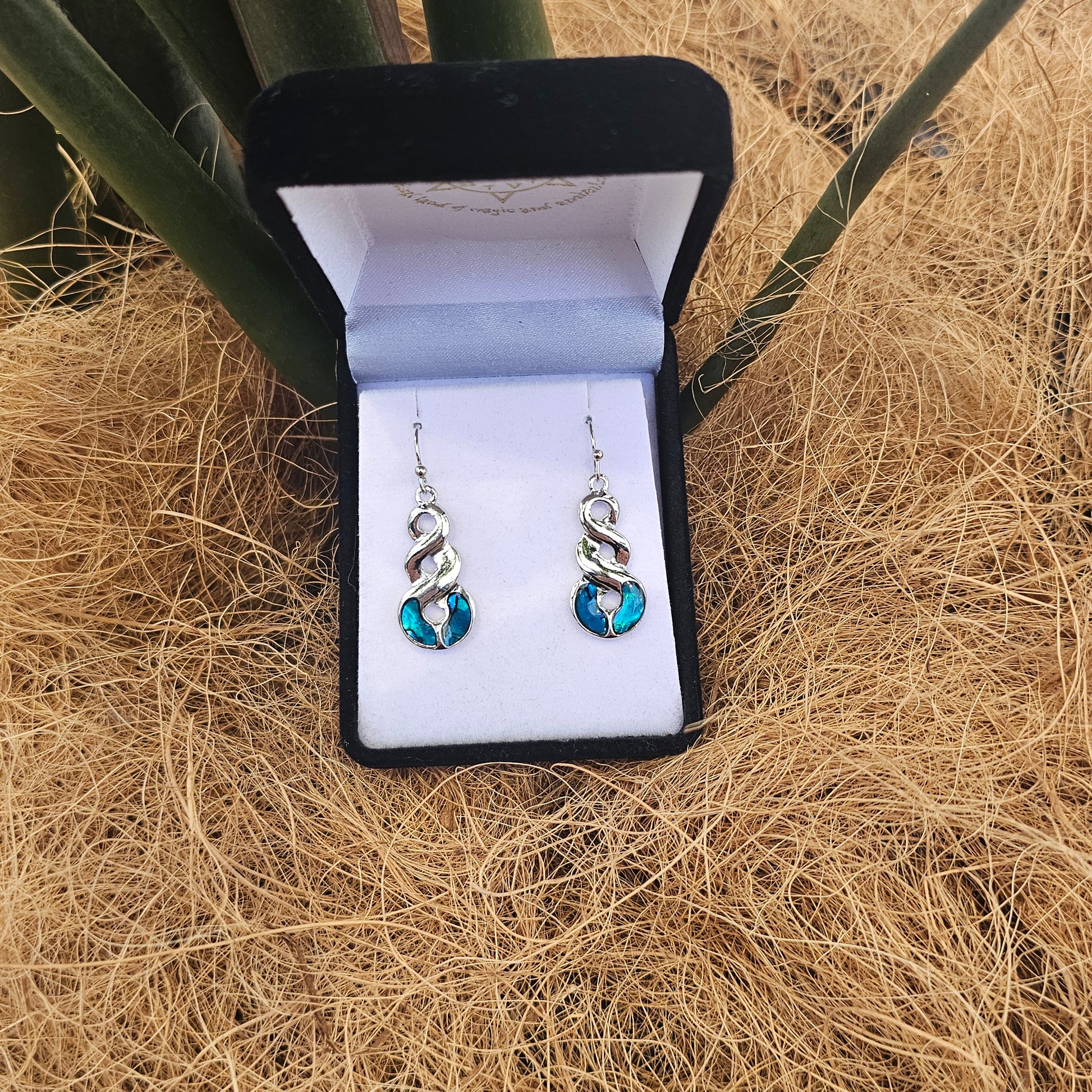Paua Earrings - Pikorua (Twist) - Rivendell Shop
