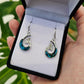 Paua Earrings - Hei Matau (Fish Hook) - Rivendell Shop