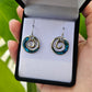 Paua Earrings - Closed Koru - Rivendell Shop