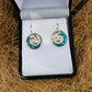 Paua Earrings - Closed Koru - Rivendell Shop