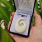 Handcarved Bone Pendant - Hei Matau (Fish Hook) - Rivendell Shop