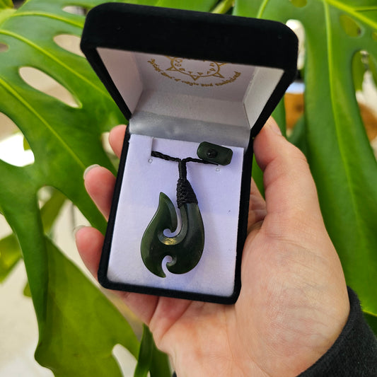 Greenstone Pendant - Hei Matau (Hook) - Rivendell Shop
