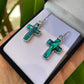 Paua Earrings - Cross - Rivendell Shop