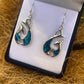 Paua Earrings - Hei Matau (Fish Hook) - Rivendell Shop