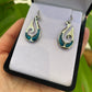 Paua Earrings - Hei Matau (Fish Hook) - Rivendell Shop