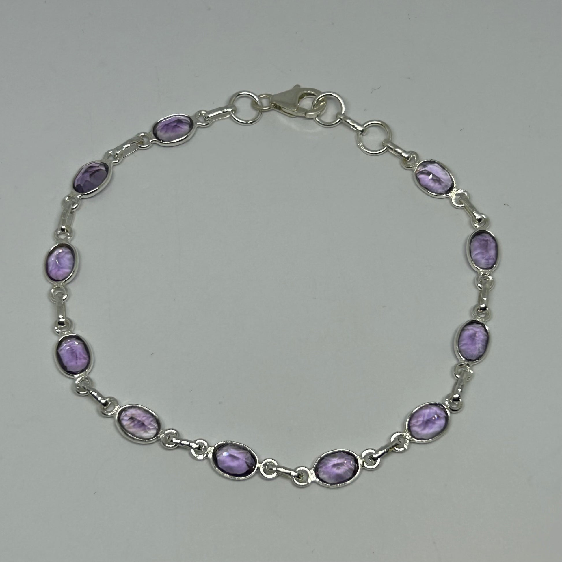 Amethyst Sterling Silver Bracelet - Rivendell Shop