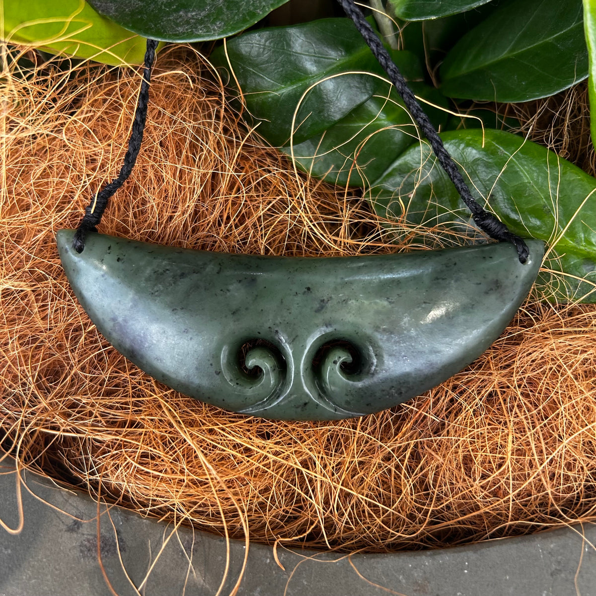 Greenstone Chest Plate - Koru Carving - Rivendell Shop