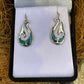 Paua Earrings - Hei Matau (Fish Hook) - Rivendell Shop