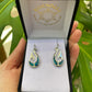 Paua Earrings - Hei Matau (Fish Hook) - Rivendell Shop