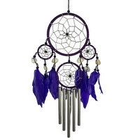 Dreamcatcher 4 Hoop Windchime - Purple - Rivendell Shop