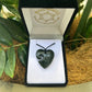 Heart Greenstone Pendant Carving with Koru Indentation - Rivendell Shop