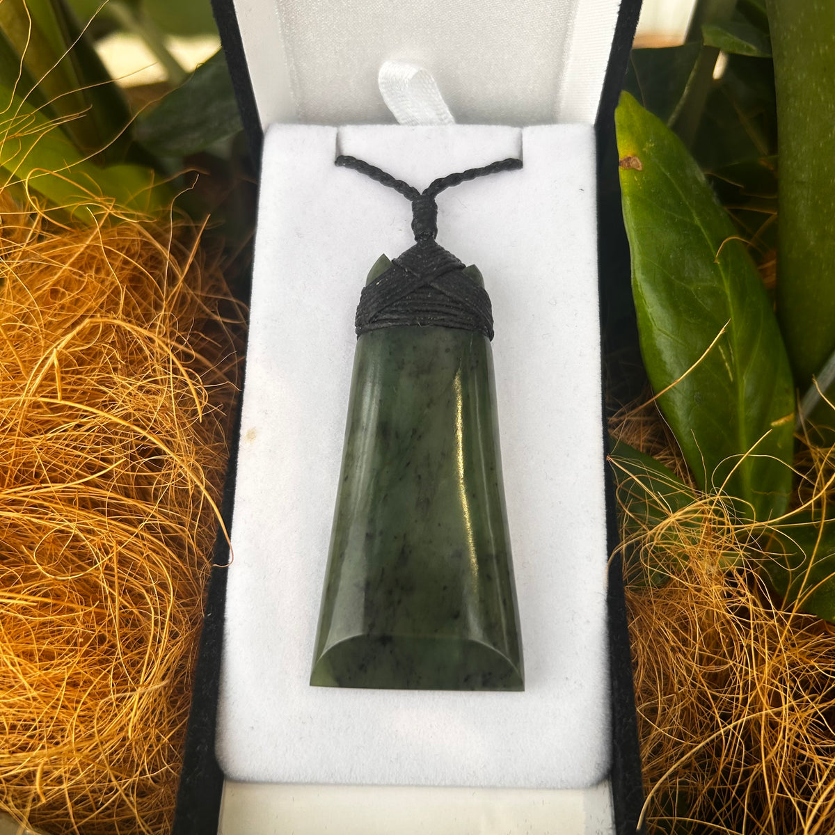 Long Greenstone Toki Pendant