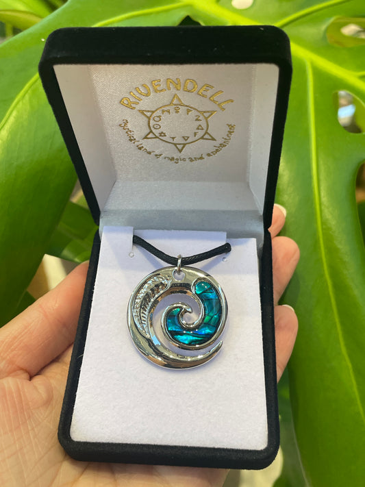 Paua Pendant - Koru