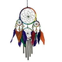 Dreamcatcher 4 Hoop Windchime Multi 12cm - Rivendell Shop