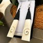 Long Bone Earrings with Koru indentation - Rivendell Shop