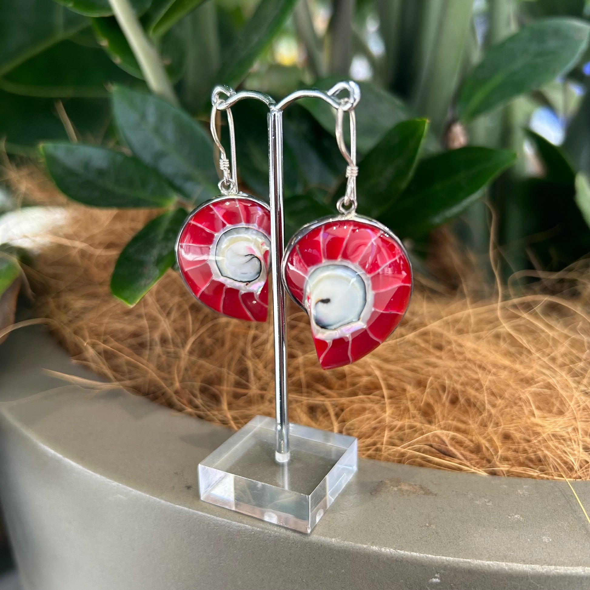 Red Shell Earrings - Rivendell Shop