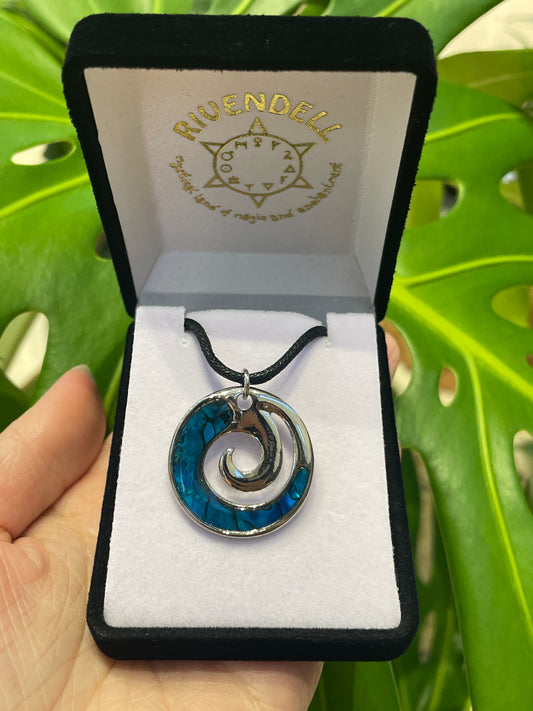 Paua Pendant - Koru