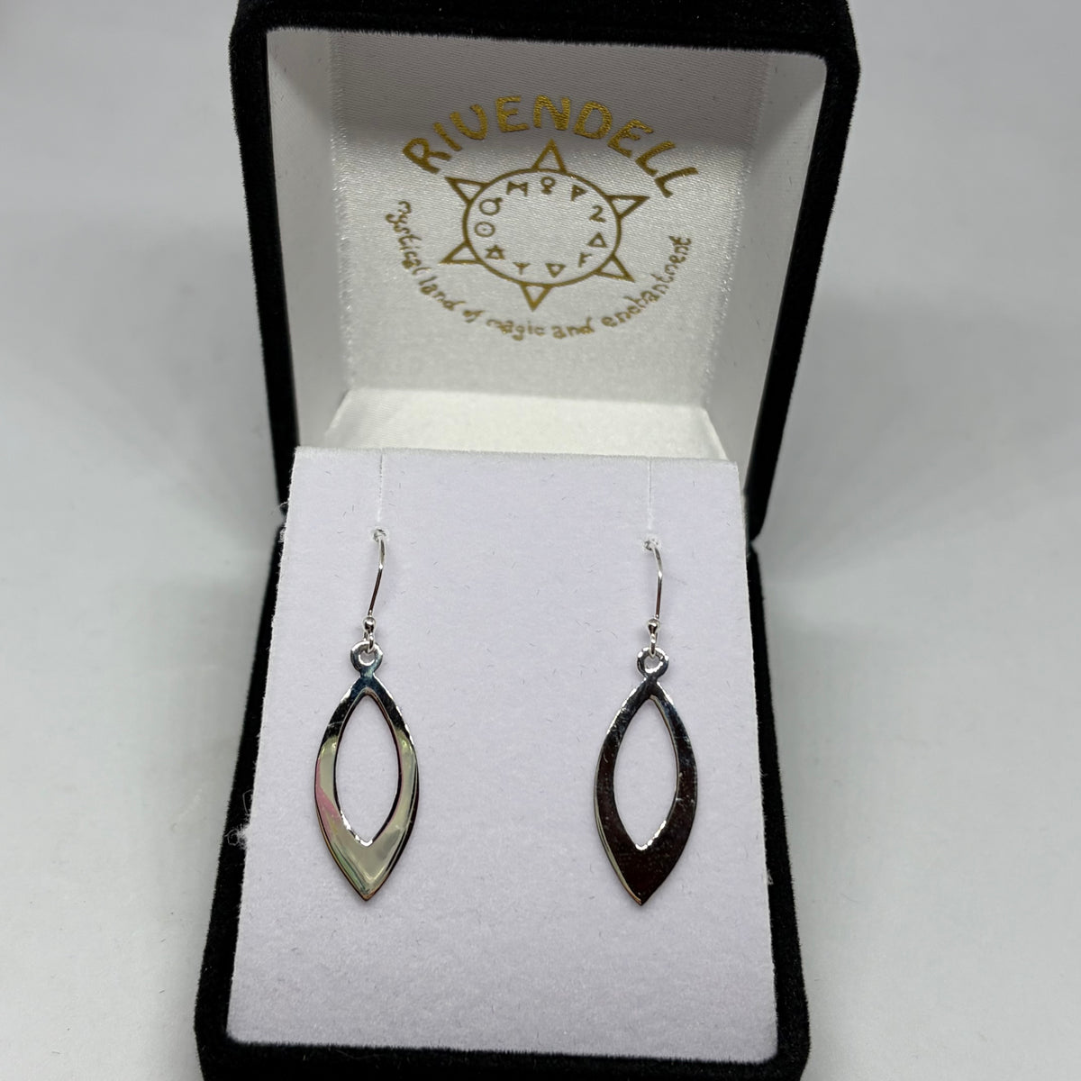 Open Marquise Silver Earrings - Rivendell Shop