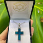 Paua Pendant - Cross - Rivendell Shop