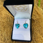 Paua Earrings - Heart - Rivendell Shop