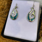 Paua Earrings - Hei Matau (Fish Hook) - Rivendell Shop