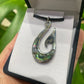 Paua Pendant - Hei Matau (Fish Hook) - Rivendell Shop