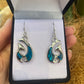 Paua Earrings - Hei Matau (Fish Hook) - Rivendell Shop