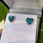 Paua Stud Earrings - Heart - Rivendell Shop