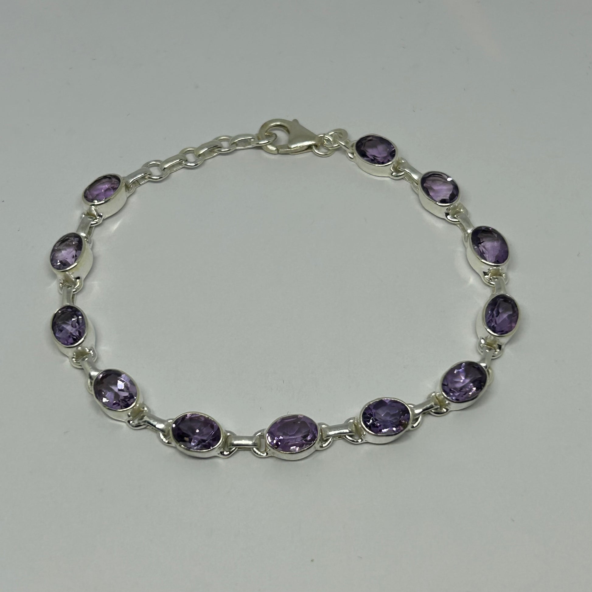 Amethyst Sterling Silver Bracelet - Rivendell Shop