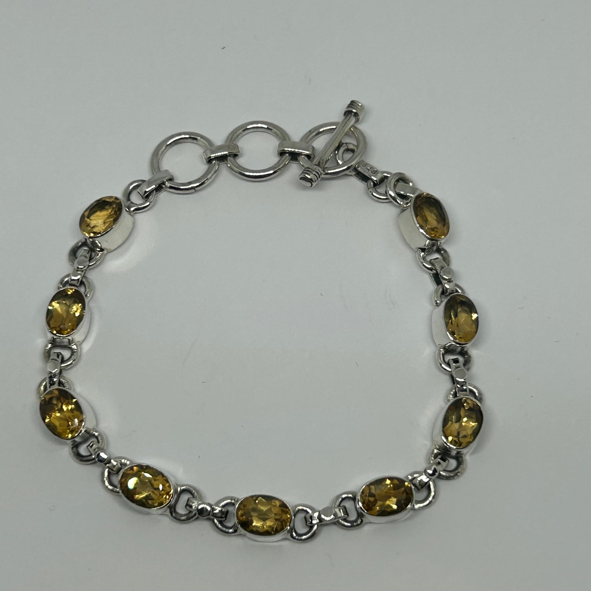 Citrine Sterling Silver Bracelet - Rivendell Shop