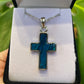 Paua Pendant - Cross - Rivendell Shop