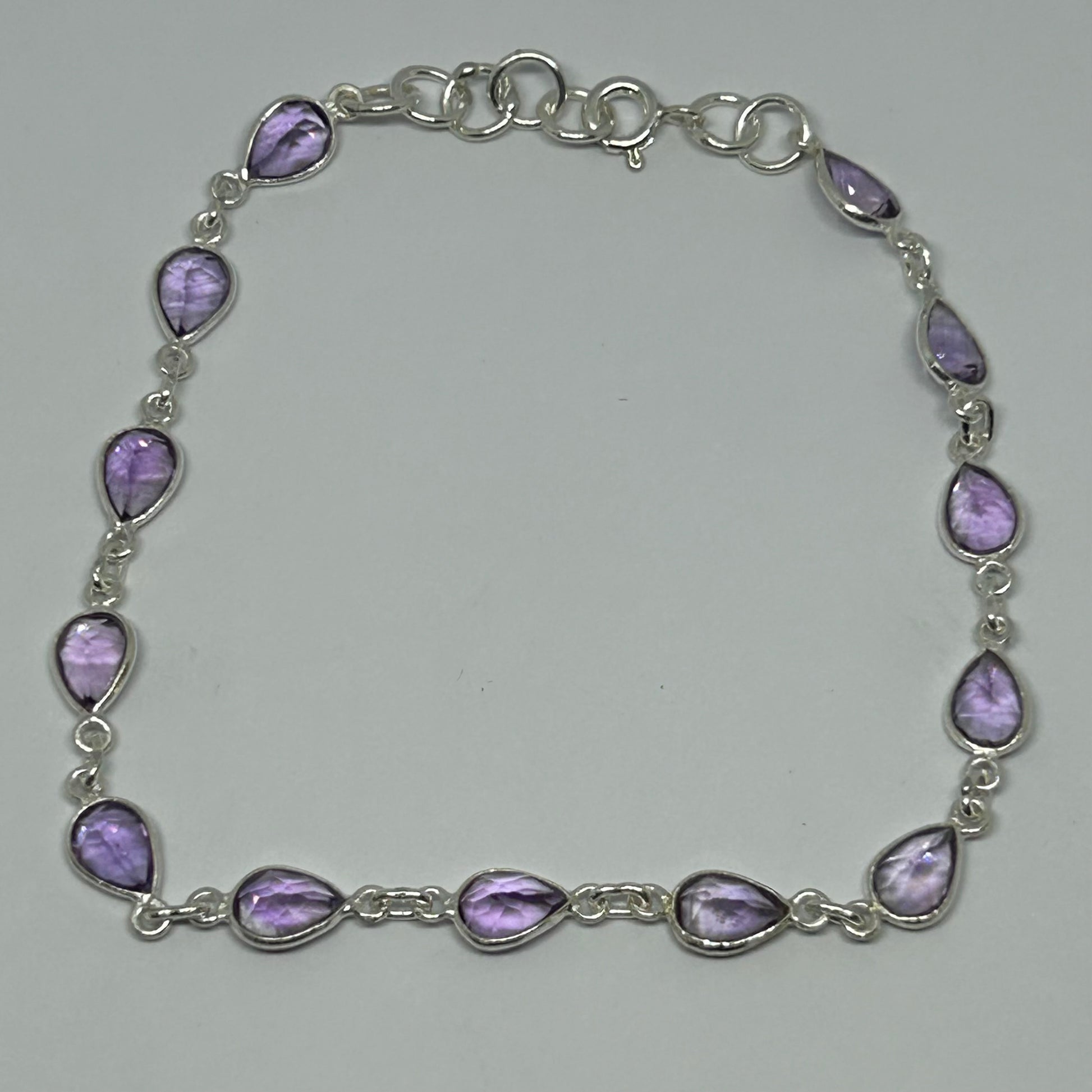 Amethyst Sterling Silver Bracelet - Rivendell Shop