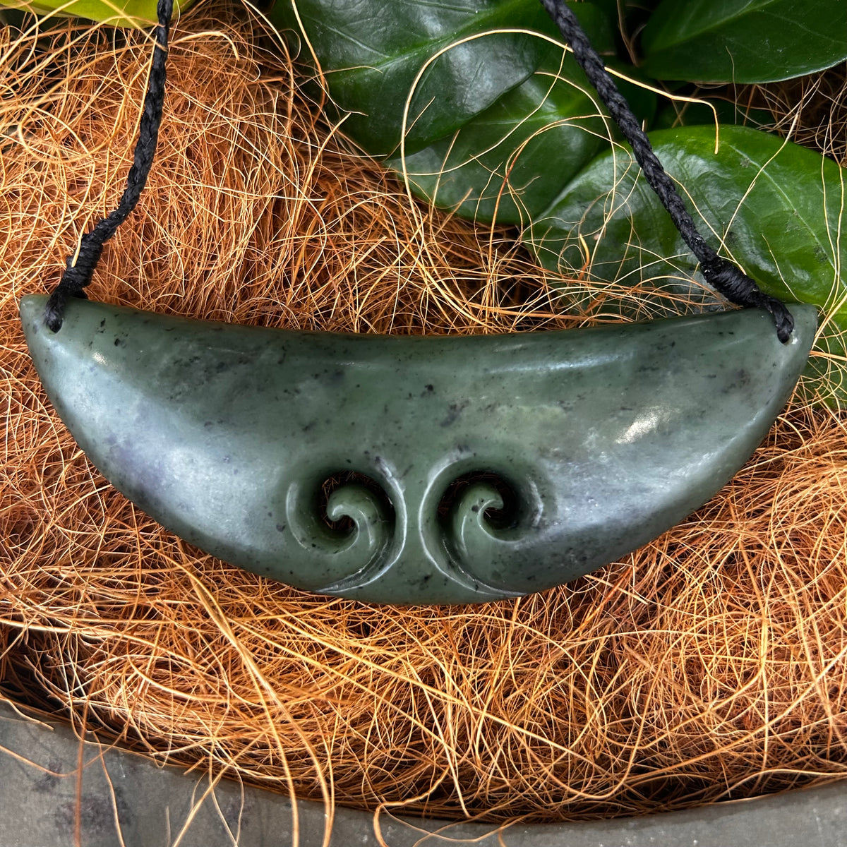 Greenstone Chest Plate - Koru Carving - Rivendell Shop