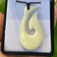 Handcarved Bone Fish Hook Pendant - Hei Matau - Rivendell Shop