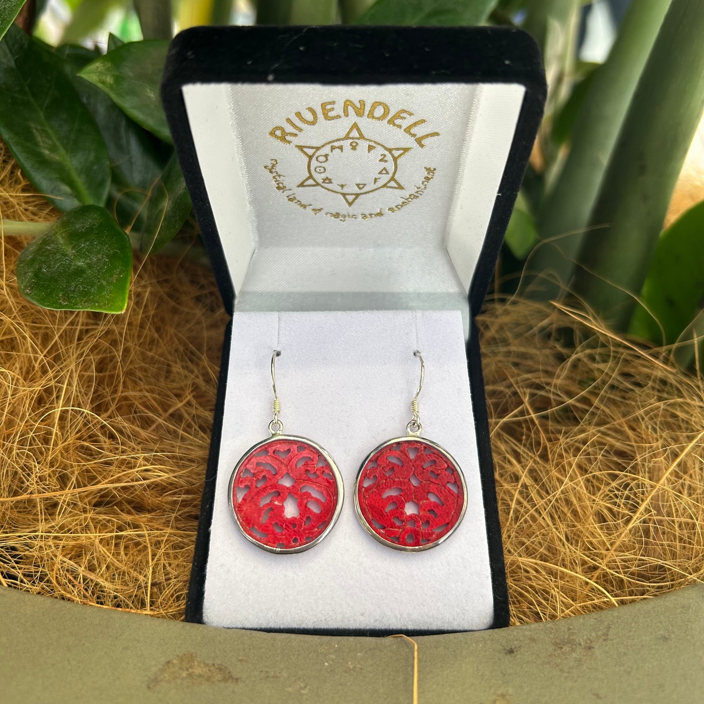 Red Coral Earrings - Rivendell Shop