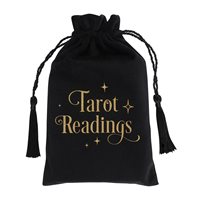 Black Tarot Readings Drawstring Pouch - Rivendell Shop