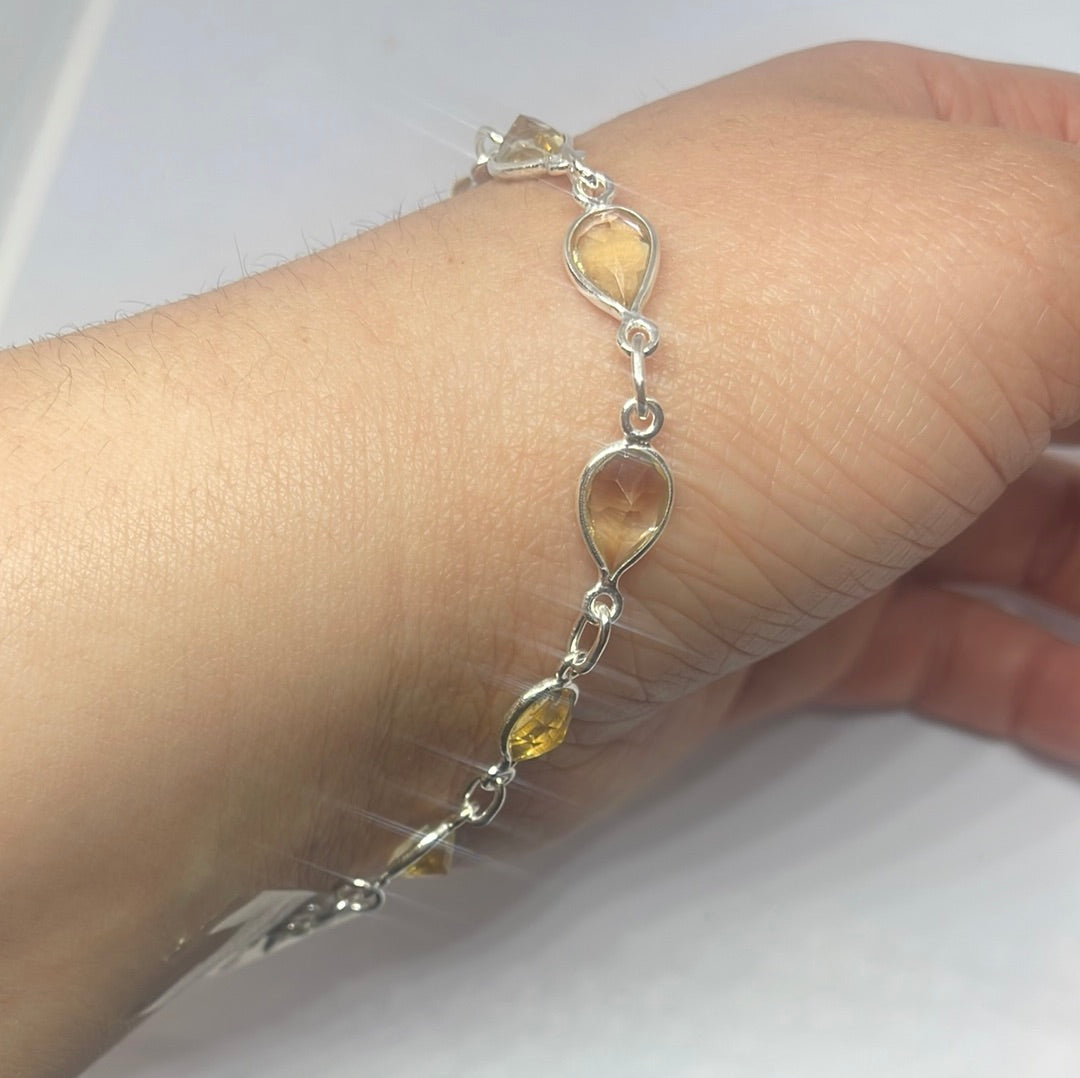 Citrine sales silver bracelet