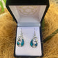Paua Earrings - Hei Matau (Fish Hook) - Rivendell Shop