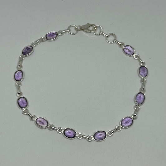 Amethyst Sterling Silver Bracelet - Rivendell Shop