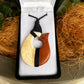 Hei Matau (Fish Hook) Bone Pendant + Wood - Rivendell Shop