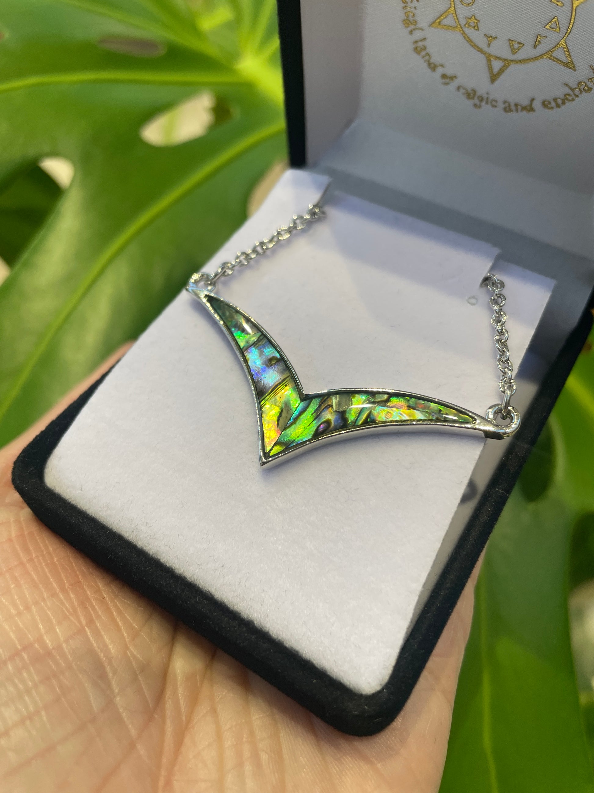 Paua Pendant - Bird - Rivendell Shop