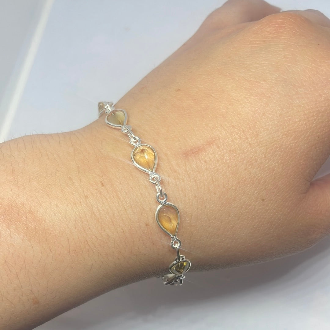 Citrine Silver Bracelet - Rivendell Shop