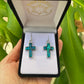 Paua Earrings - Cross - Rivendell Shop