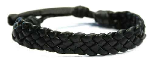 Black Leather Bracelet - Rivendell Shop