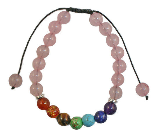 Chakra Healing Crystal Bracelet - Rose Quartz - Rivendell Shop